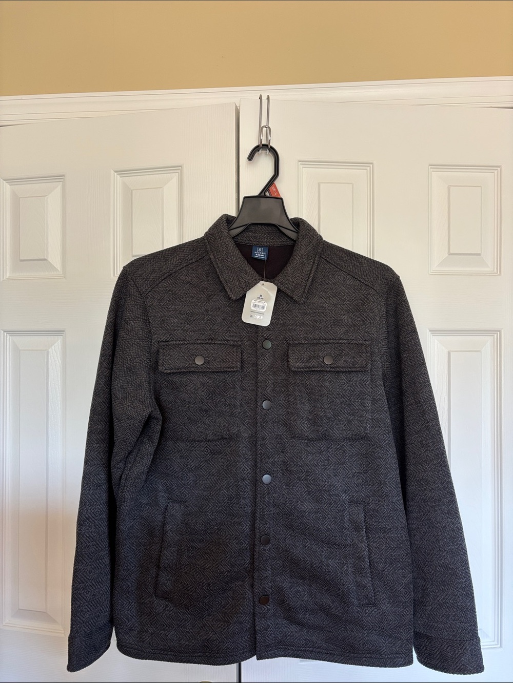 NWT George Fleece Shirt Jacket Men Size M (38-40) Wolf Gray